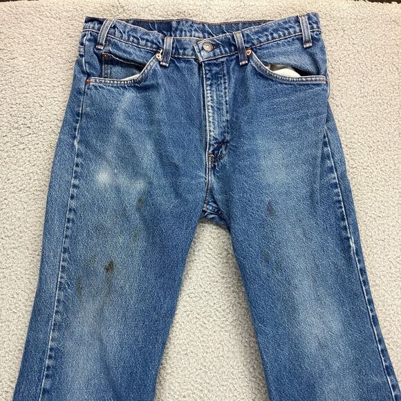 Levi's Jeans Mens 34x31 Blue Denim Regular Fit Straight Flat Front Faded Preppy - Picture 3 of 8